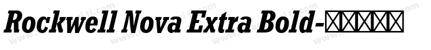 Rockwell Nova Extra Bold字体转换